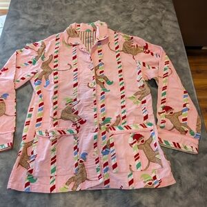 Nick & Nora Christmas Sock Monkey Pj Top
